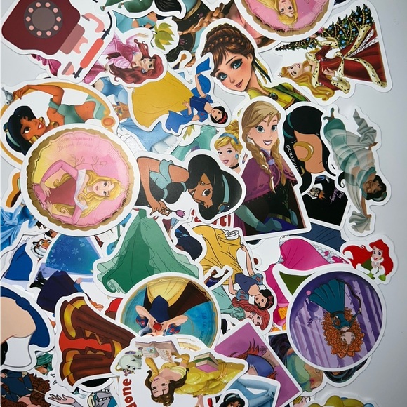 $2  - Princess stickers 25 at random. $2 WITH ANY $10 ORDER OR MORE - Picture 3 of 7